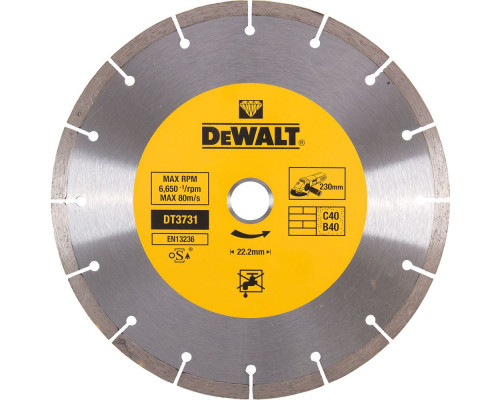 Алмазный круг Dewalt DT 3731, универсальный 230 x 22,2 мм