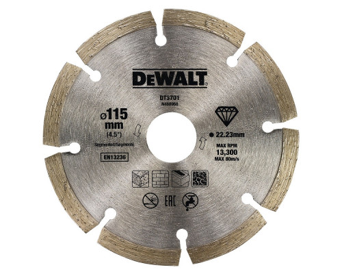 Алмазный круг Dewalt DT 3701, универсальный 115 x 22.2 мм