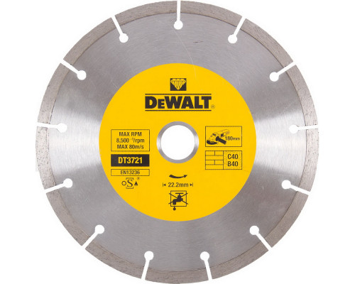 Алмазный круг Dewalt DT 3721, универсальный 180 x 22.2 мм