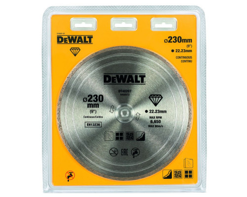 Алмазный круг Dewalt DT 40207, сплошной 230 x 22.2 мм