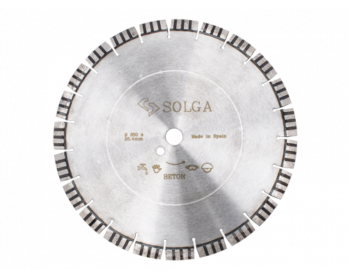 Диск алмазный Solga Diamant Professional, 10 сегментный, железобетон 350x25,4/20 мм 23116350