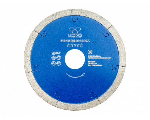 Диск алмазный Keos Professional, сплошной 115х22,2 мм DBP01.115