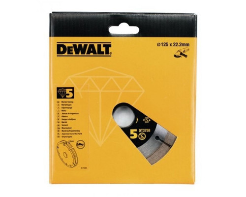 Алмазный круг Dewalt DT 3758, сегментный 125 x 22,2 мм