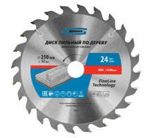 Пильный диск по дереву GROSS 250 x 32(30), 24 зуба 73335
