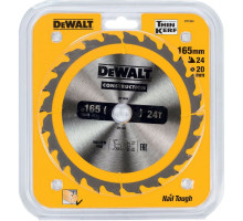 Пильный диск DeWalt Construction 165 x 20, 24 зуба DT 1934