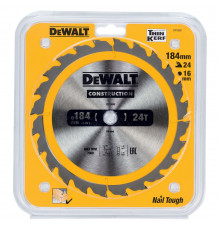 Пильный диск DeWalt Construction 184 x 16, 24 зуба DT 1939