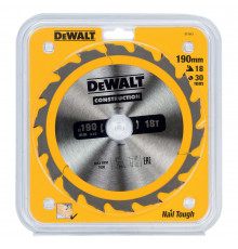 Пильный диск DeWalt Construction 190 x 30, 18 зубьев DT 1943