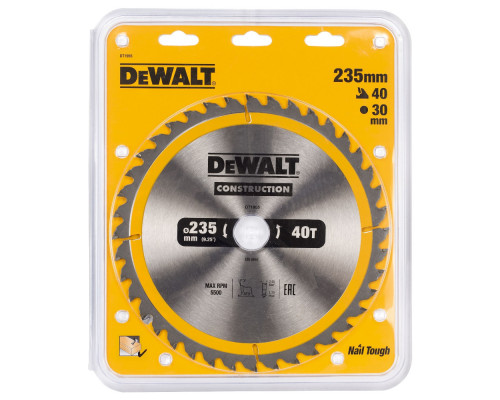 Пильный диск DeWalt Construction 235 x 30, 40 зубьев DT 1955