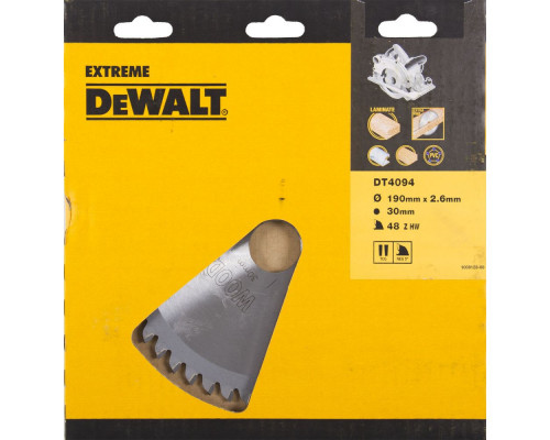 Пильный диск DeWalt Extreme 190 x 30, 48 зубьев DT 4094