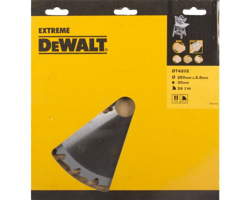 Пильный диск DeWalt Extreme 250 x 30, 24 зуба DT 4202