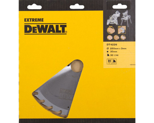 Пильный диск DeWalt Extreme 250 x 30, 30 зубьев DT 4226