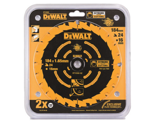 Пильный диск DeWalt Extreme 184 x 16, 24 зуба DT 10302