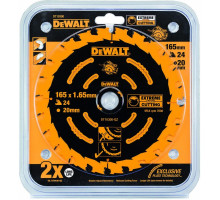 Пильный диск DeWalt Extreme 165 x 20, 24 зуба DT 10300