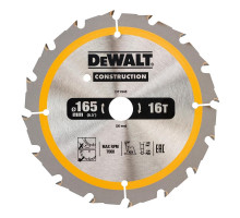Пильный диск DeWalt Construction 165 x 20, 16 зубьев DT 1948