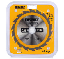 Пильный диск DeWalt Construction 165 x 30, 18 зубьев DT 1936