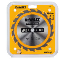 Пильный диск DeWalt Construction 184 x 16, 18 зубьев DT 1938