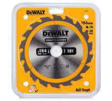 Пильный диск DeWalt Construction 184 x 30, 18 зубьев DT 1941