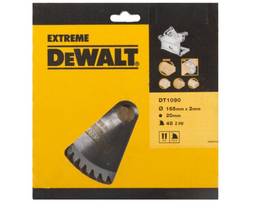 Пильный диск DeWalt Extreme 165 x 20, 48 зубьев DT 1090