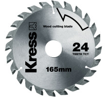 Диск KRESS 24T 165 мм твердосплавный по дереву KA8208