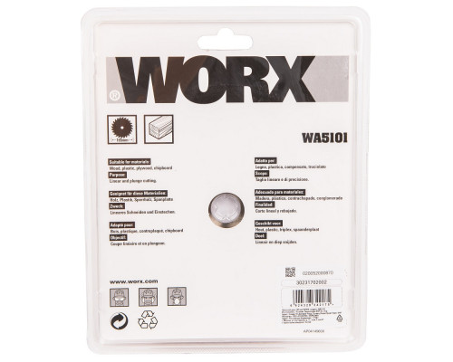 Пильный диск (24T; 165x1.6x20 мм) твердосплавный WORX WA5101 Пильный диск (24T; 165x1.6x20 мм) твердосплавный WORX WA5101