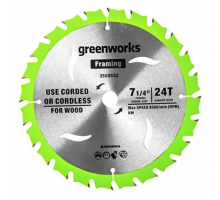 Диск пильный GREENWORKS 184x20х24T 2943407