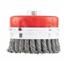 Щетка для УШМ Heavy Duty, 100 мм, М14, "чашка", крученая Matrix 74672