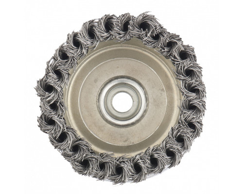 Щетка для УШМ Heavy Duty, 100 мм, М14, "чашка", крученая Matrix 74672