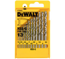 Набор сверл DEWALT DT5922, по металлу HSS-G, 1.5-6.5, 13 шт
