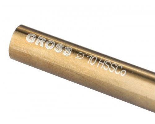 Сверло спиральное по металлу, 10 мм, HSS-Co GROSS 72343