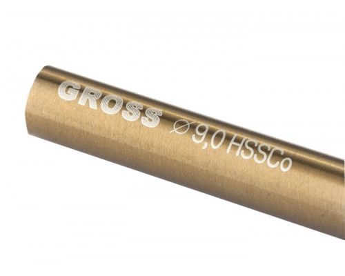 Сверло спиральное по металлу, 9 мм, HSS-Co GROSS 72338