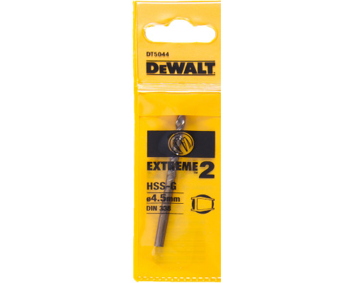 Сверло для металла DEWALT 4.5х80х46 мм Extreme2 DT 5044
