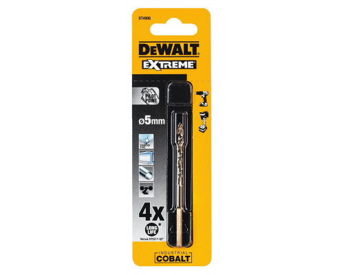 Сверло по металлу COBALT 5% (5х86х46 мм) DEWALT DT 4906
