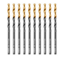 Сверло по металлу, 3,8 мм, HSS-Tin, Golden Tip, 10 шт. DENZEL 717208