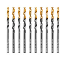 Сверло по металлу, 4,2 мм, HSS-Tin, Golden Tip, 10 шт. DENZEL 717210