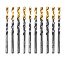 Сверло по металлу, 5,5 мм, HSS-Tin, Golden Tip, 10 шт. DENZEL 717214