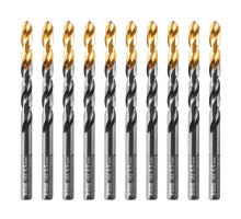 Сверло по металлу, 6,5 мм, HSS-Tin, Golden Tip, 10 шт. DENZEL 717216