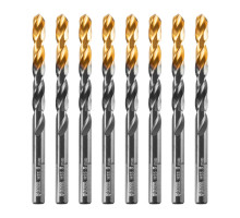 Сверло по металлу, 8 мм, HSS-Tin, Golden Tip, 8 шт. DENZEL 717219
