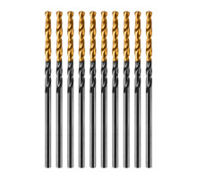 Сверло по металлу, 2 мм, HSS-Tin, Golden Tip, 10 шт. DENZEL 717203