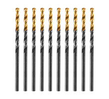 Сверло по металлу, 2,5 мм, HSS-Tin, Golden Tip, 10 шт. DENZEL 717204