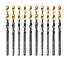 Сверло по металлу, 4 мм, HSS-Tin, Golden Tip, 10 шт. DENZEL 717209