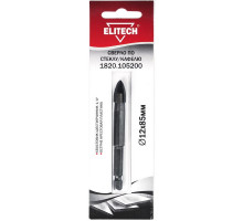 Сверло по стеклу и кафелю (12х85 мм; HEX 1/4) Elitech 1820.105200