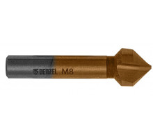 Зенковка конусная под М8, HSS, по металлу, цилиндрический хвостовик Denzel 72308