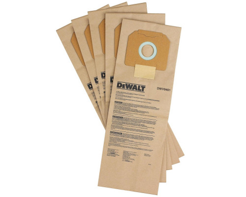 Мешки бумажные DEWALT DWV9401, для пылесосов DWV900/DWV901/DWV902