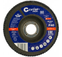 Диск лепестковый Cutop Profi 125х22.2 P40 70-12540