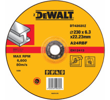 Диск шлифовальный по металлу Dewalt Industrial 230x6,3x22.2 DT 42620Z