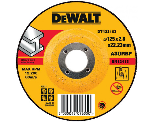 Диск отрезной по металлу Dewalt Industrial 125x2,8x22,2 DT 42310Z