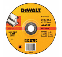 Диск шлифовальный по металлу Dewalt Industrial 180x6,3x22.2 DT 42520Z