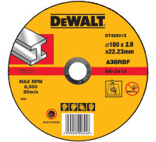 Диск отрезной по металлу Dewalt Industrial 180x2,8x22,2 DT 42501Z