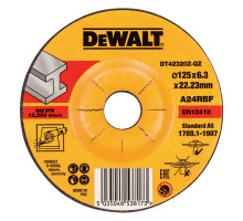 Диск шлифовальный по металлу Dewalt Industrial 125x6,3x22.2 DT 42320Z