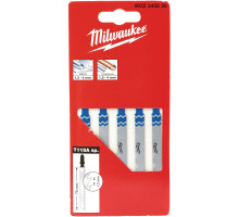 Пилочки Milwaukee для лобзика T118A 75 мм, 5 штук 4932345826